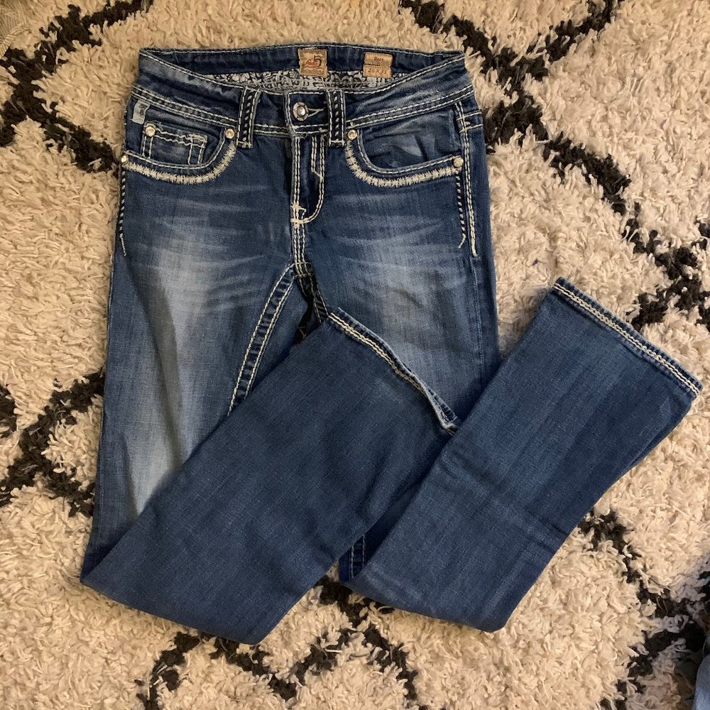 ★ STUDIO 5 BOOT CUT DISTRESSED JEANS | SIZE 26X33